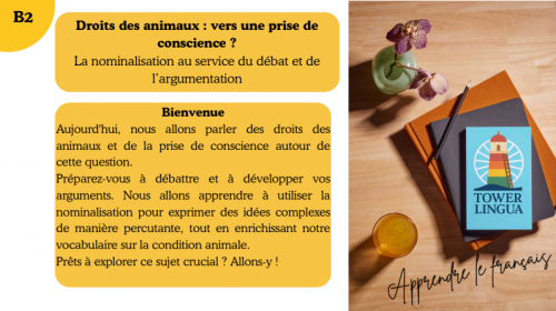 B2.25 : Débattre sur les droits des animaux et la condition animale